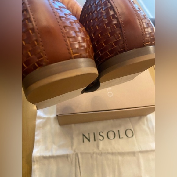 Men’s Woven Leather Slip On Loafer Nisolo Alejandro Brown Brandy New Size 11 main image 7